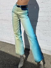 Pantalones de talle alto con degradado